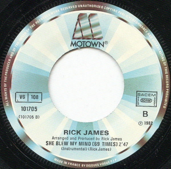 Rick James : She Blew My Mind (69 Times) (7")
