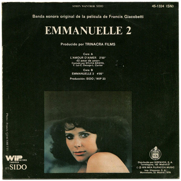 Sylvia Kristel, Francis Lai : Emmanuelle 2 (7", Single)