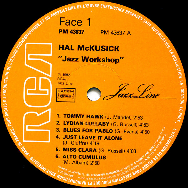 Hal McKusick : The Jazz Workshop (LP, Album, RE)