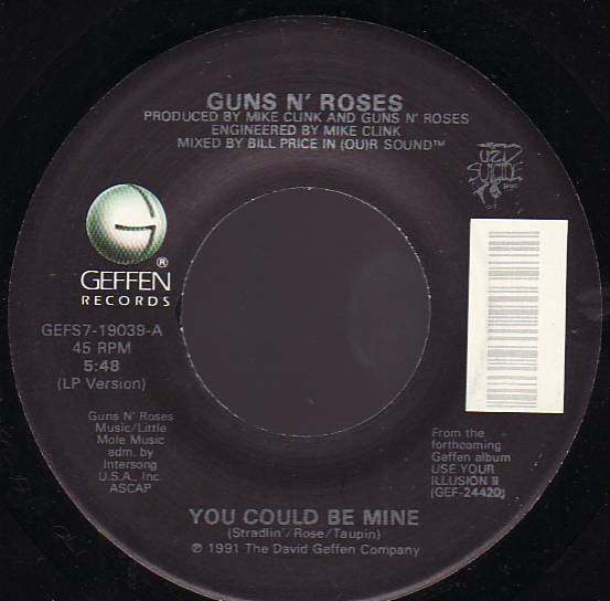 Guns N' Roses : You Could Be Mine (7", Single)