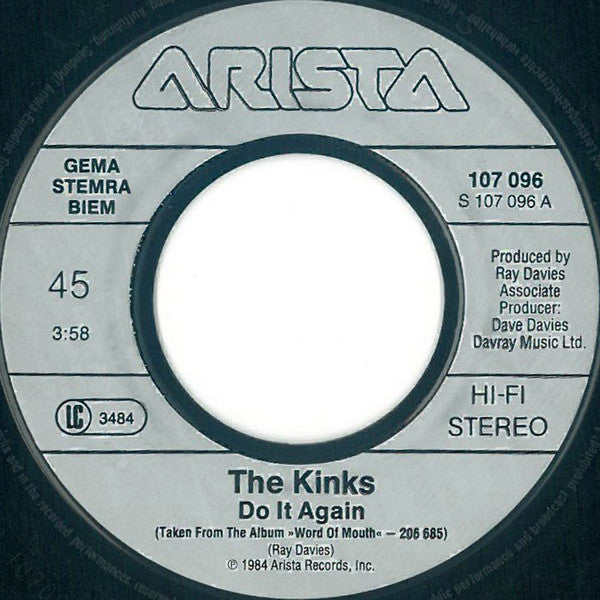 The Kinks : Do It Again (7", Single)