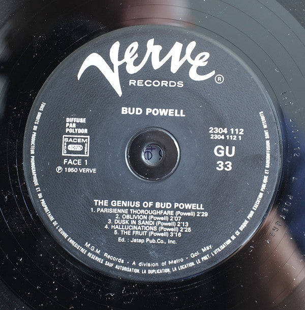 Bud Powell : The Genius Of Bud Powell (LP, Album, RE)