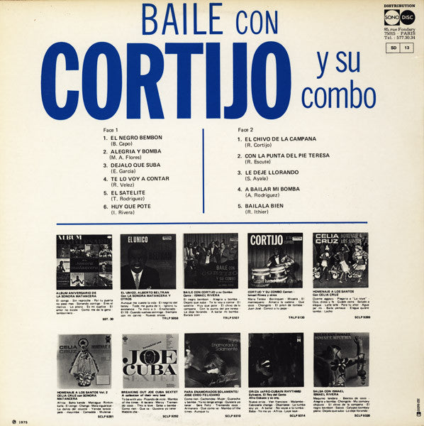 Cortijo Y Su Combo Con Ismael Rivera : Baile Con Cortijo Y Su Combo (LP, Album, RE, RP)