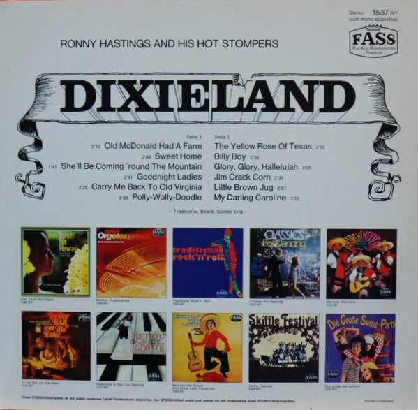 Ronny Hastings And His Hot Stompers : Dixieland (LP, Album)