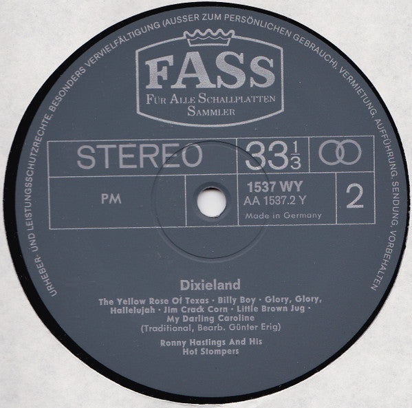Ronny Hastings And His Hot Stompers : Dixieland (LP, Album)