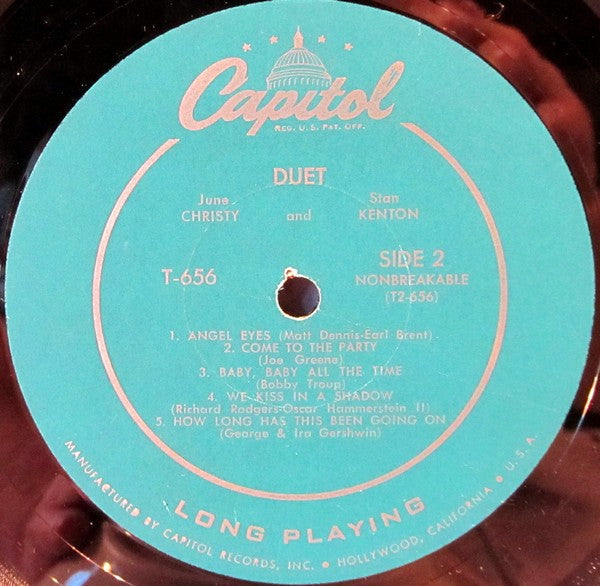 June Christy, Stan Kenton : Duet (LP, Album, Mono, Scr)