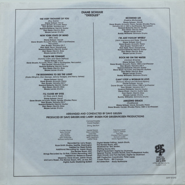 Diane Schuur : Deedles (LP, Album)