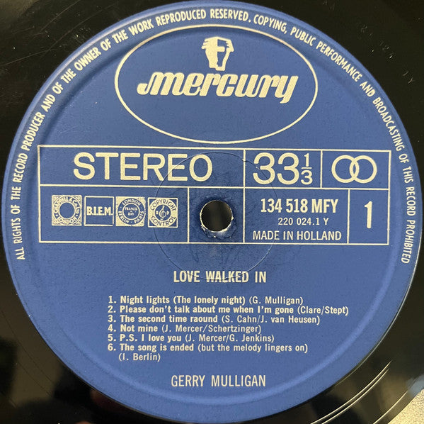 Gerry Mulligan : Love Walked In (LP, Album, RE)