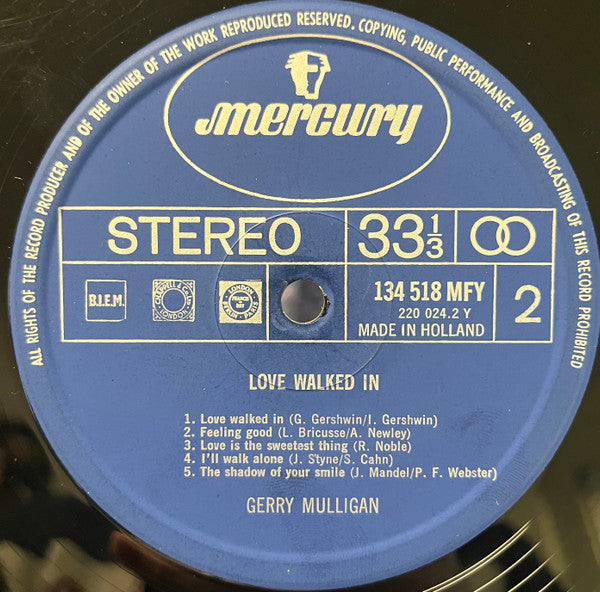 Gerry Mulligan : Love Walked In (LP, Album, RE)