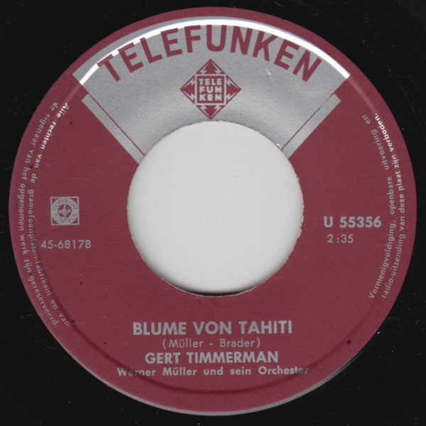 Gert Timmerman : Blume Von Tahiti (7", Single)