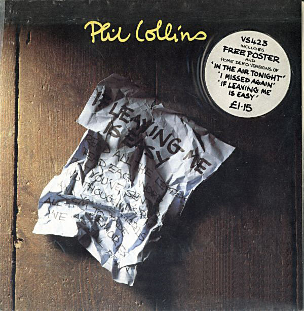 Phil Collins : If Leaving Me Is Easy (7", EP, Ltd, Pos)