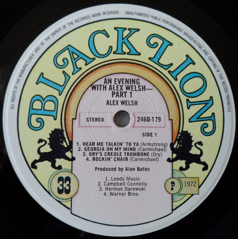 Alex Welsh Featuring George Chisholm, Humphrey Lyttelton, Bruce Turner : An Evening With Alex Welsh And His Friends (Part 1) (LP, Album)