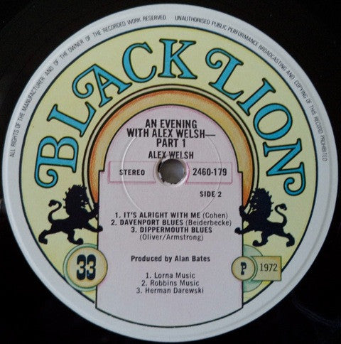 Alex Welsh Featuring George Chisholm, Humphrey Lyttelton, Bruce Turner : An Evening With Alex Welsh And His Friends (Part 1) (LP, Album)