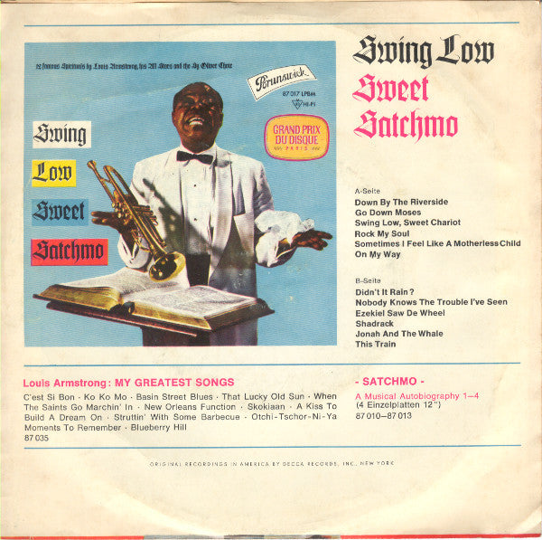 Louis Armstrong : Swing Low Sweet Chariot (7", Single, RE)