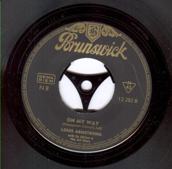 Louis Armstrong : Swing Low Sweet Chariot (7", Single, RE)