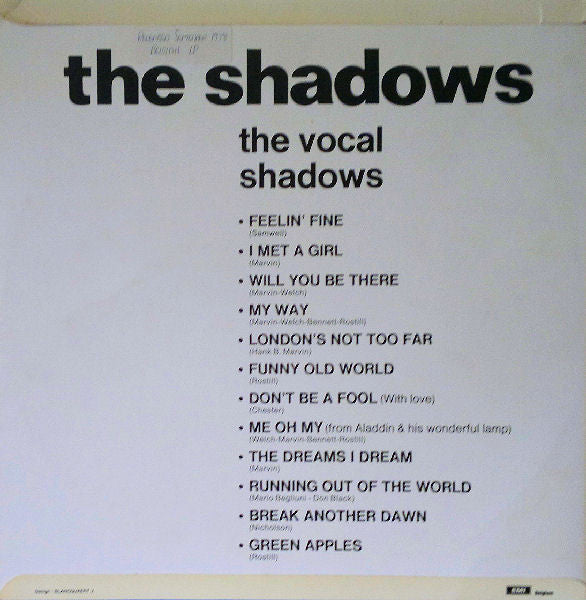The Shadows : The Vocal Shadows (LP, Comp)