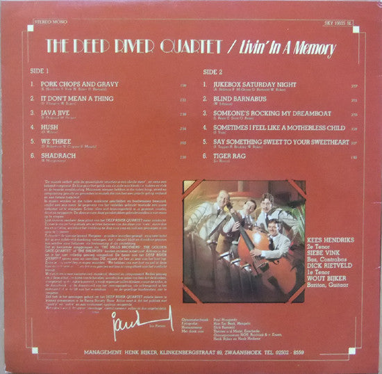 Deep River Quartet : Livin' In A Memory (LP, Album)