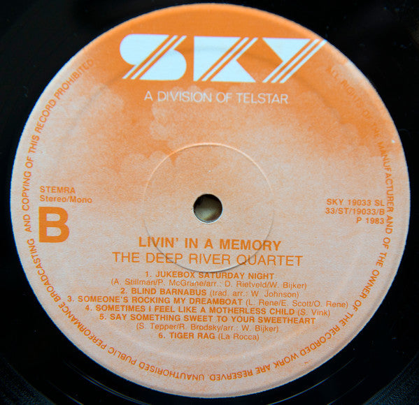 Deep River Quartet : Livin' In A Memory (LP, Album)