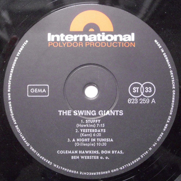 Coleman Hawkins, Don Byas, Ben Webster : The Swing Giants (LP, Comp)