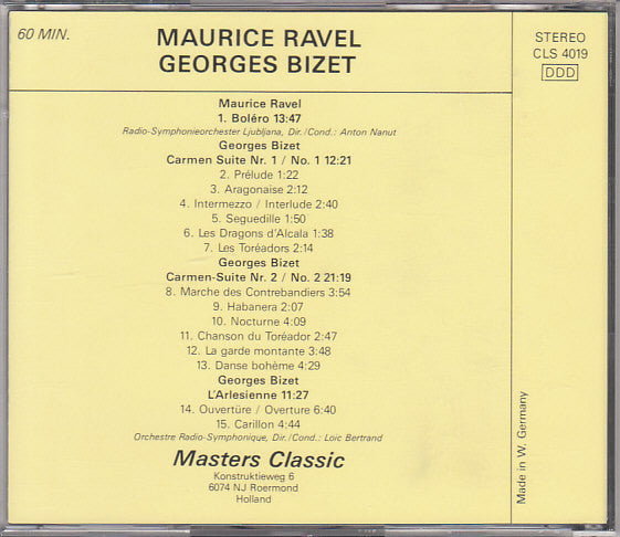 Maurice Ravel, Georges Bizet, Orchestre Radio-Symphonique De Paris (2), Loic Bertrand : Boléro / Carmen (CD, Album)
