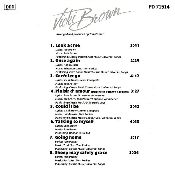 Vicki Brown : Vicki Brown (CD, Album)