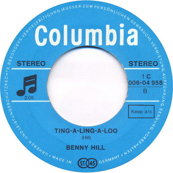 Benny Hill : Ernie (The Fastest Milkman In The West) (7", Single)