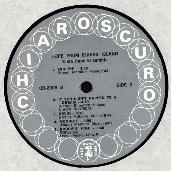 Elmo Hope Ensemble : Hope From Rikers Island (LP, Album, RE)