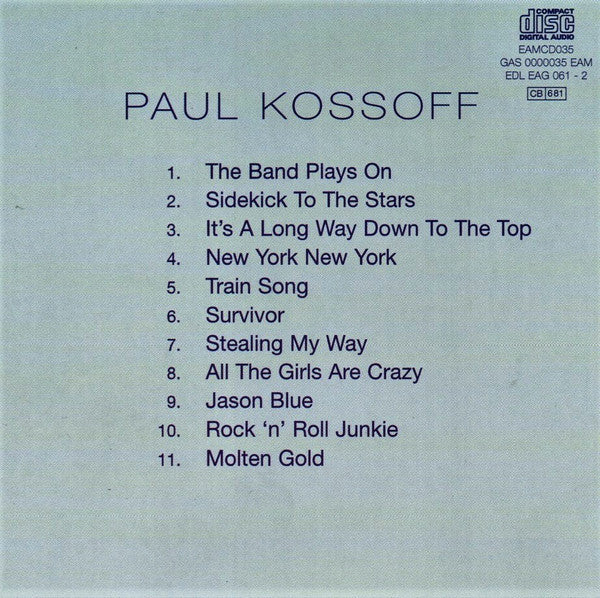 Paul Kossoff : Live At Croydon Fairfield Halls 15/6/75 (CD, Album)