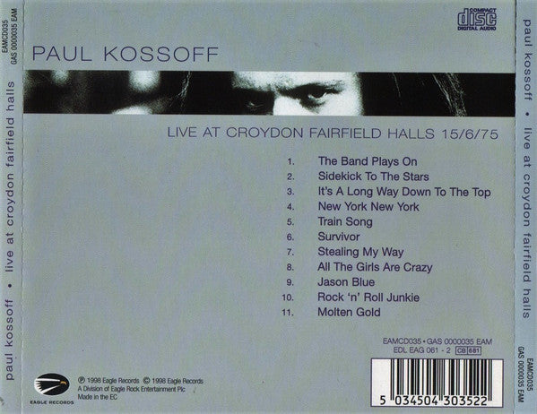Paul Kossoff : Live At Croydon Fairfield Halls 15/6/75 (CD, Album)