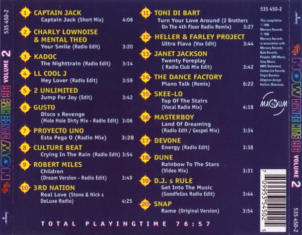 Various : Now Dance Hits 96 Volume 2 (CD, Comp)