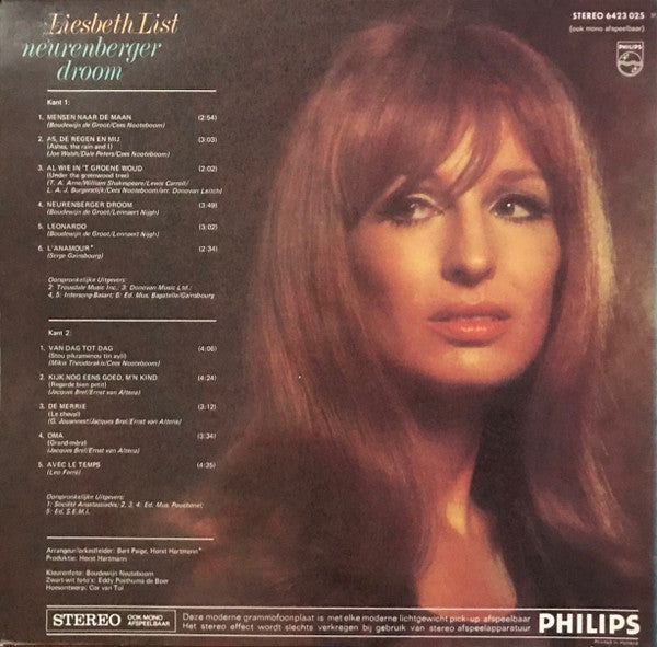 Liesbeth List : Neurenberger Droom (LP, Album, Gat)