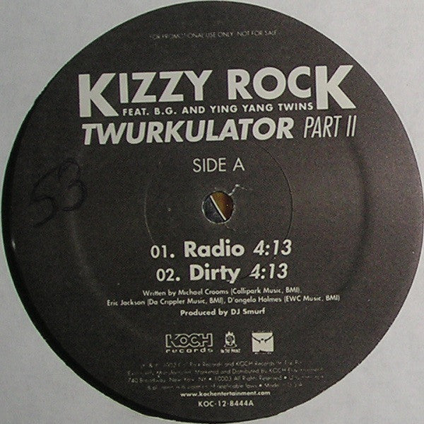 DJ Kizzy Rock : Twurkulator Part II (12", Promo)