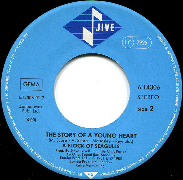 A Flock Of Seagulls : Remember David (7", Single)