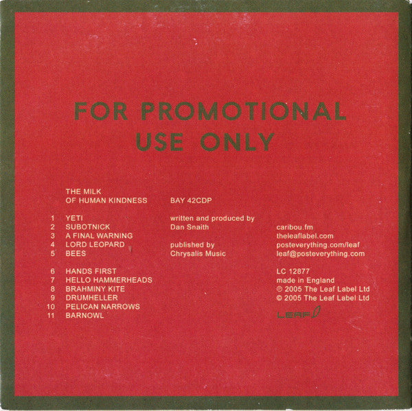 Caribou : The Milk Of Human Kindness (CD, Album, Promo)