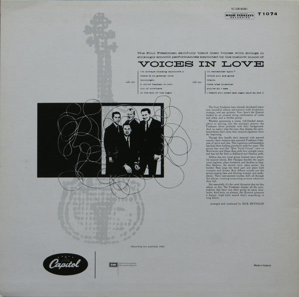 The Four Freshmen : Voices In Love (LP, Album, Mono)