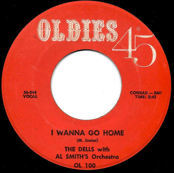 The Dells With Al Smith Orchestra / The Harptones : I Wanna Go Home / I Almost Lost My Mind  (7")