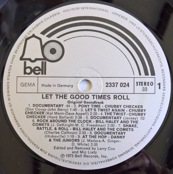 Various : Let The Good Times Roll - Original Sound Track Recording (2xLP, Album, Sou)