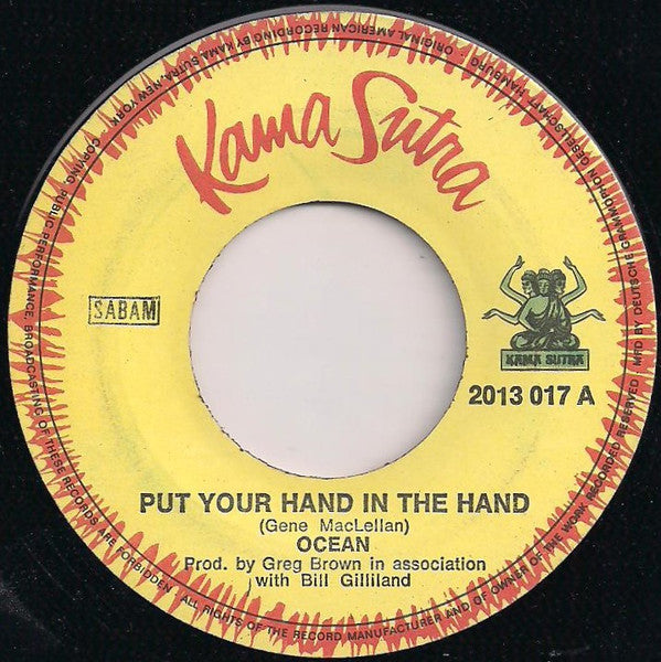 Ocean (3) : Put Your Hand In The Hand (7", Single)