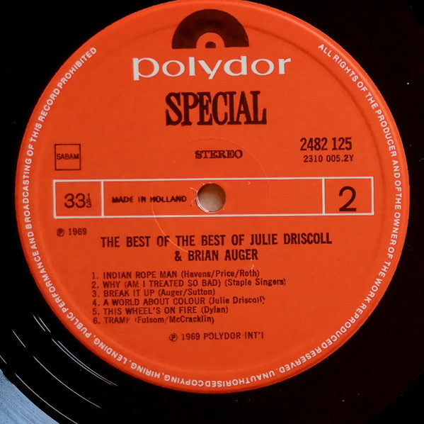 Julie Driscoll & Brian Auger : The Best Of The Best Of (LP, Comp, RE)