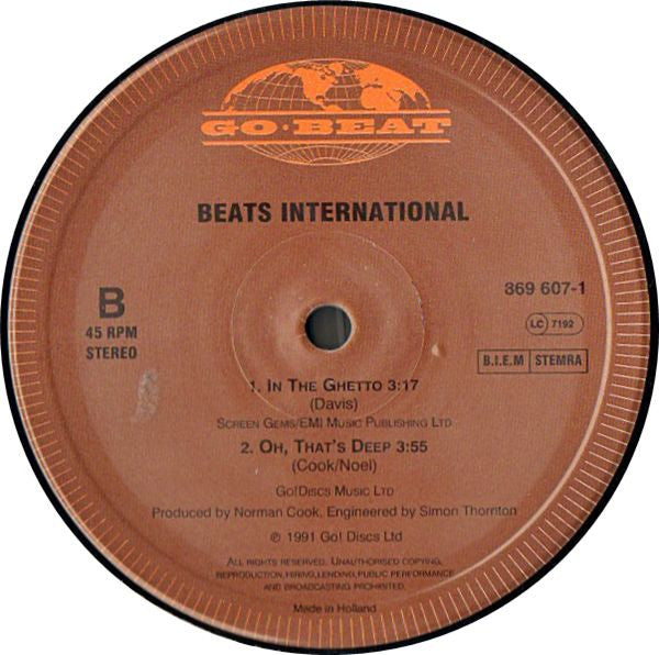 Beats International : In The Ghetto (12")