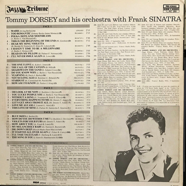 Tommy Dorsey And His Orchestra With Frank Sinatra : Tommy Dorsey And His Orchestra With Frank Sinatra (2xLP, Comp, Gat)