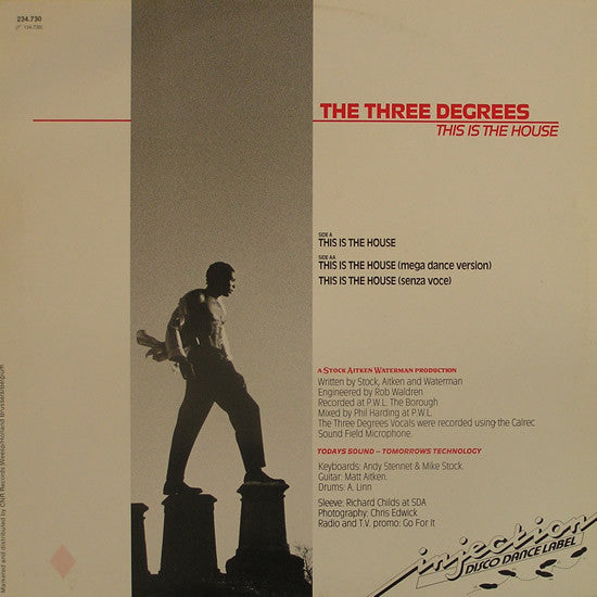 The Three Degrees : This Is The House (12", Pic)