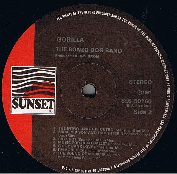 Bonzo Dog Doo-Dah Band : Gorilla (LP, Album, RE)