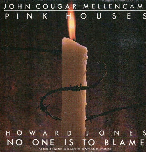 John Cougar Mellencamp / Howard Jones : Pink Houses / No One Is To Blame (7", Single)
