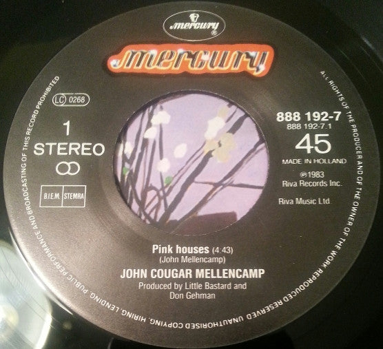 John Cougar Mellencamp / Howard Jones : Pink Houses / No One Is To Blame (7", Single)