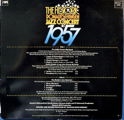 Orchester Eddie Sauter, André Hodeir  Et Son  Le Jazz Groupe De Paris, The Modern Jazz Quartet : The Historic Donaueschingen Jazz Concert 1957 (LP, Album, Gat)