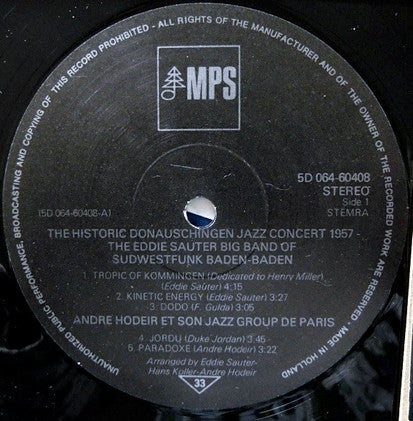 Orchester Eddie Sauter, André Hodeir  Et Son  Le Jazz Groupe De Paris, The Modern Jazz Quartet : The Historic Donaueschingen Jazz Concert 1957 (LP, Album, Gat)