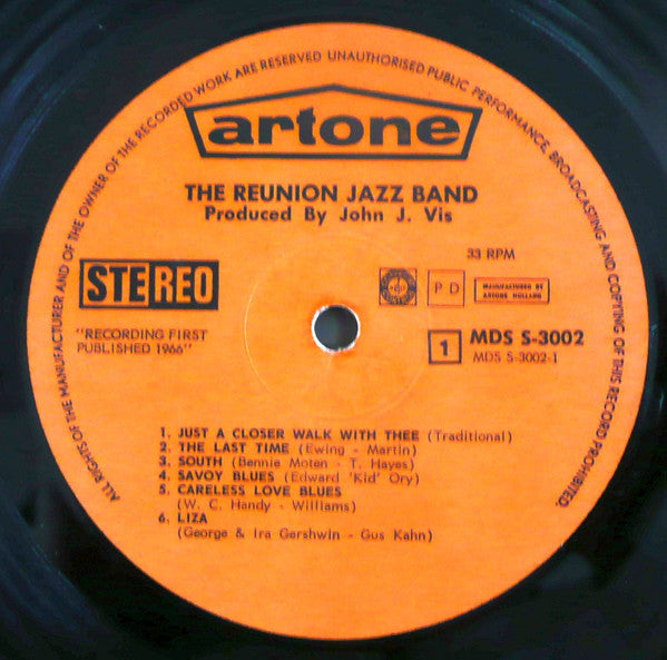 The Reunion Jazz Band : Reunion (LP, Album)