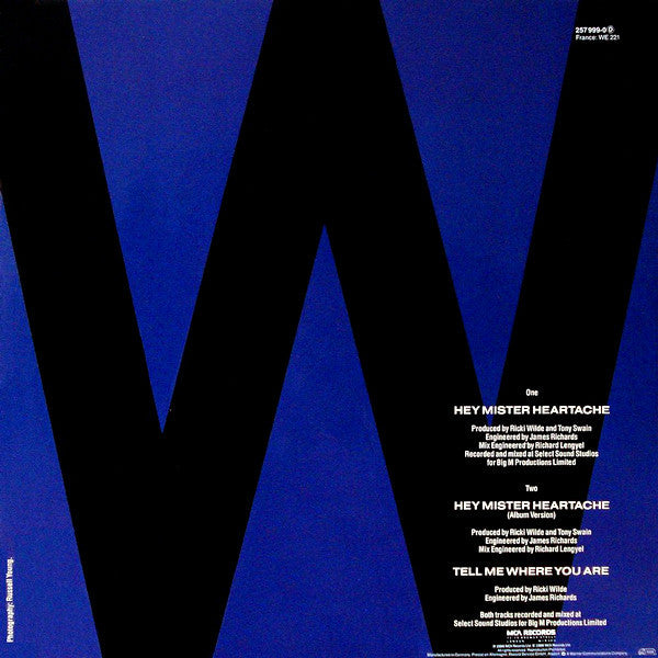 Kim Wilde : Hey Mister Heartache (12", Single)