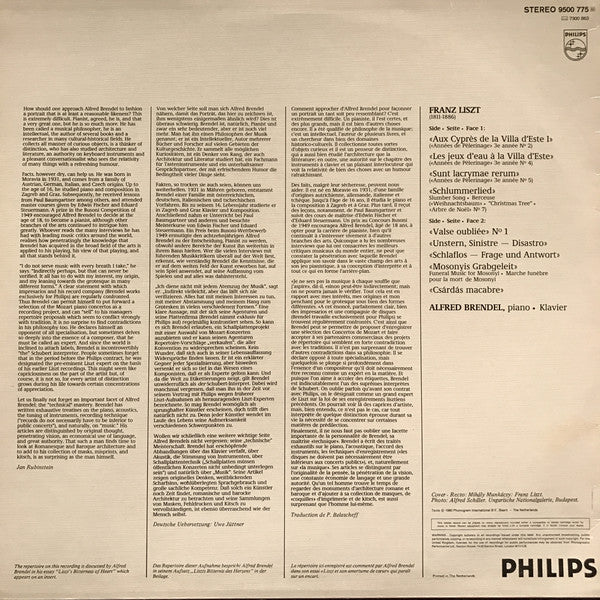 Franz Liszt - Alfred Brendel : Late Piano Works = Späte Klavierwerke = Œuvres Pour Piano De La Dernière Période (LP)